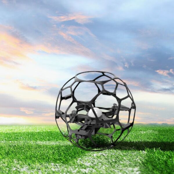 Drone de football à moteur sans balais R4 avec lumières LED et résistance au vent de la caméra aérienne pour les jeux de télécommande interactifs
