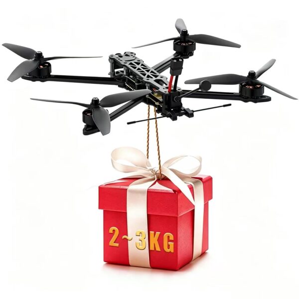 Drone FPV quadricoptère UAV 8 pouces avec moteur sans balais, charge utile jusqu’à 5 kg, haute efficacité, multirotor, équilibre, vol extrême en extérieur
